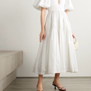 Aje White Puff Sleeve Dress